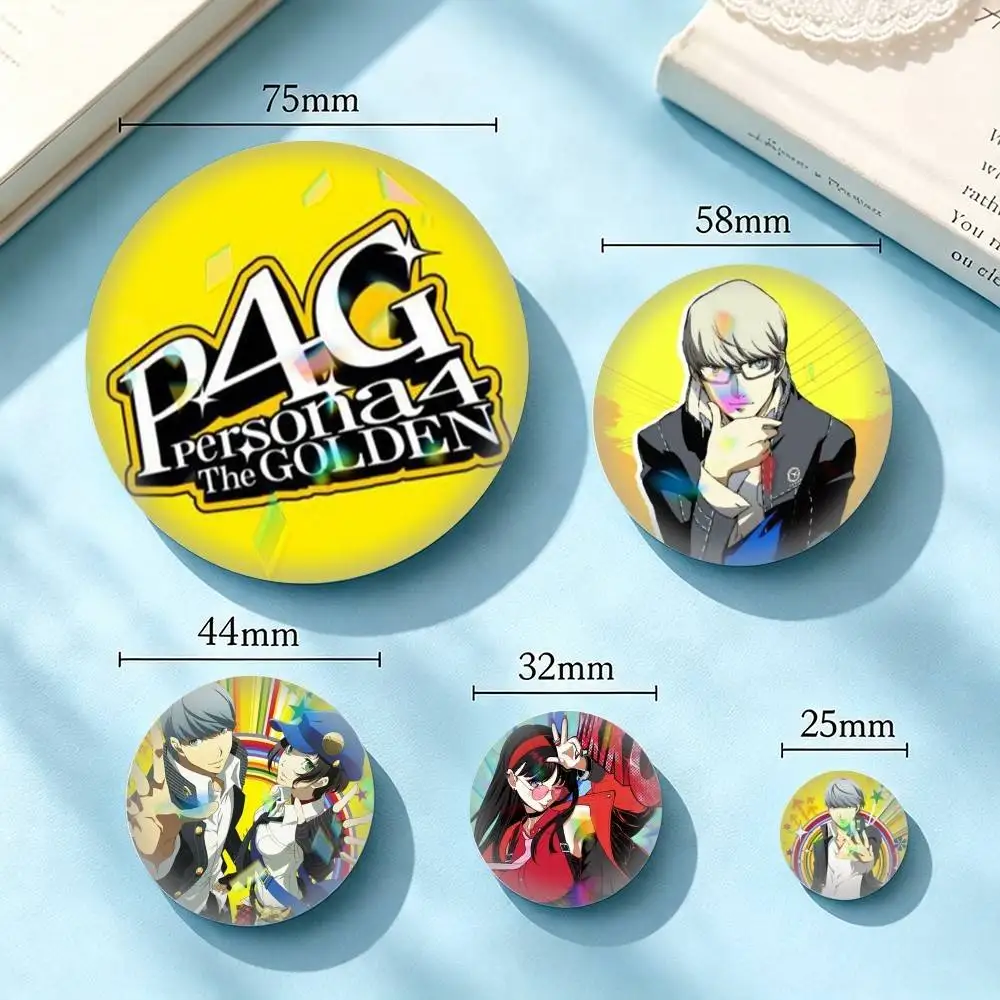 Persona-4 The G-Golden Animation 25mm 32mm 44mm 58mm 75mm Brooches Badges Pins for Accessories Gift
