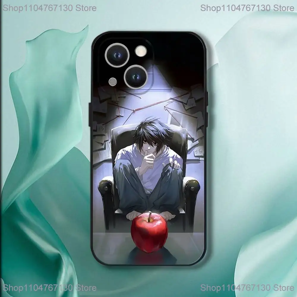 حافظة هاتف L Lawliet D-Death N-NoteS لهاتف iPhone 17,16,15,14,13,12,11,Pro,XS,Max,XR,Plus,E,SE4,غطاء ناعم أسود صغير