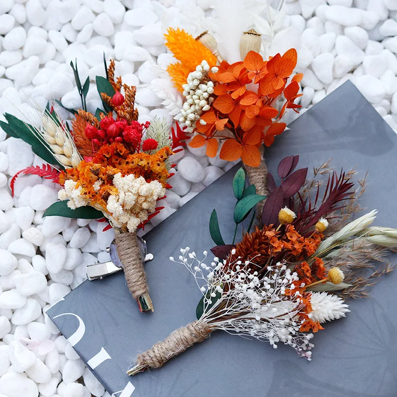 

Boho Mini Dried Flower Bouquet Wedding Decor Natural Pampas Grass for Invitations Wedding DIY Card Making Flower Arrangements