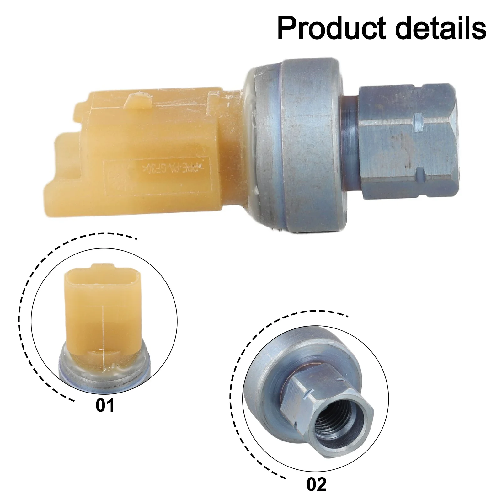 

Compatible Parts Air Conditioning Pressure Switch Car Maintenance Direct Fit High Universality Fitment Plastic Material
