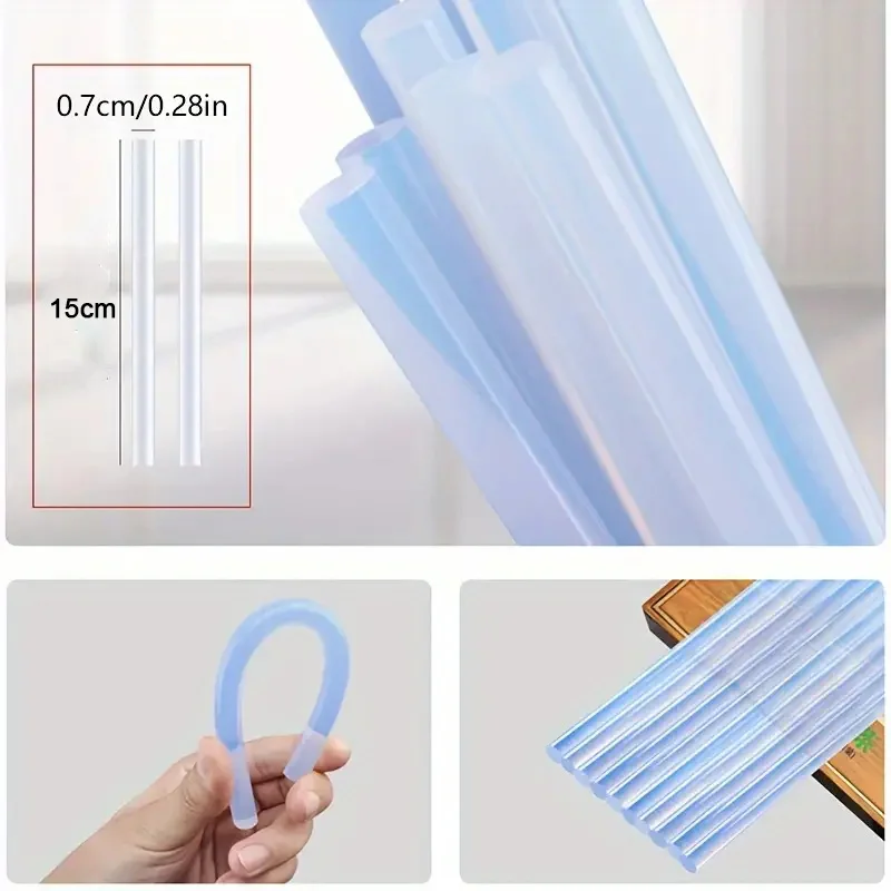 Imagem -02 - Esplb-cola Varas mm x 150 mm Hot Melt Cola Varas Artesanato Transparente Ferramentas de Reparo Manual Faça Você Mesmo Arte Acessórios de Liga 30 Pcs Set