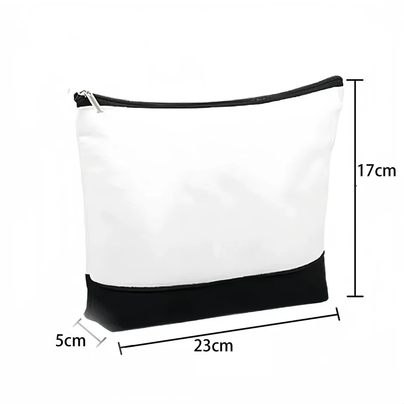 100Pcs/Lot Plain Splicing Canvas Zipper Cosmetic Bag Stationery Makeup Organizer Bag Pencil Case Wholesale