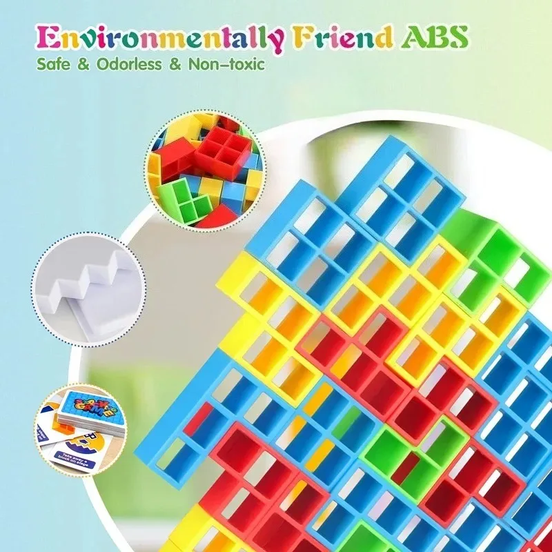ألعاب المكعبات المتوازنة وألعاب البرج اللوحية هي حفلات السفر العائلية، وألعاب مكعبات بناء الفريق للبالغين والأطفال