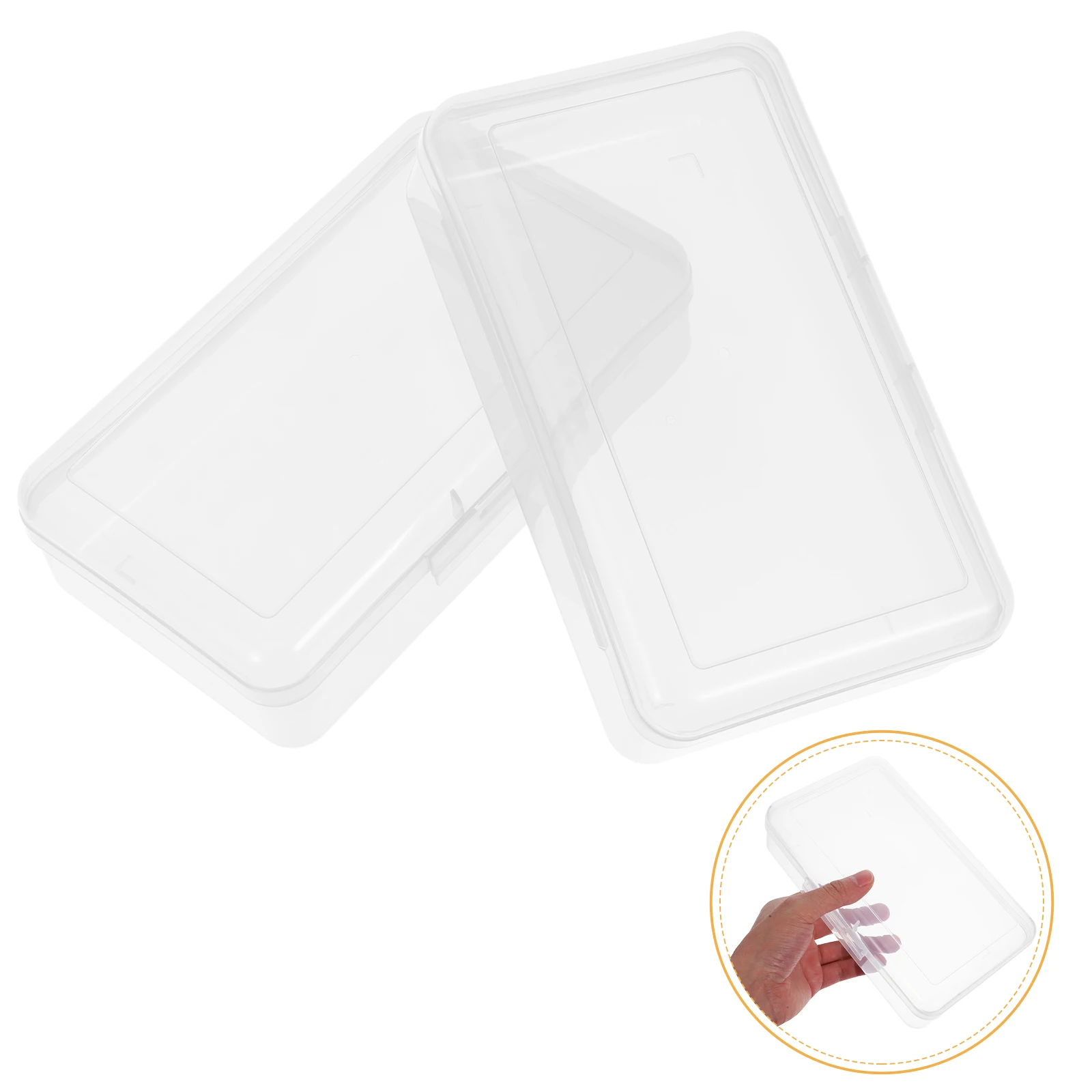 

2 Pcs Plastic Pencil Case Pouch Clear for Exams Marker Pp Flower Colored Student
