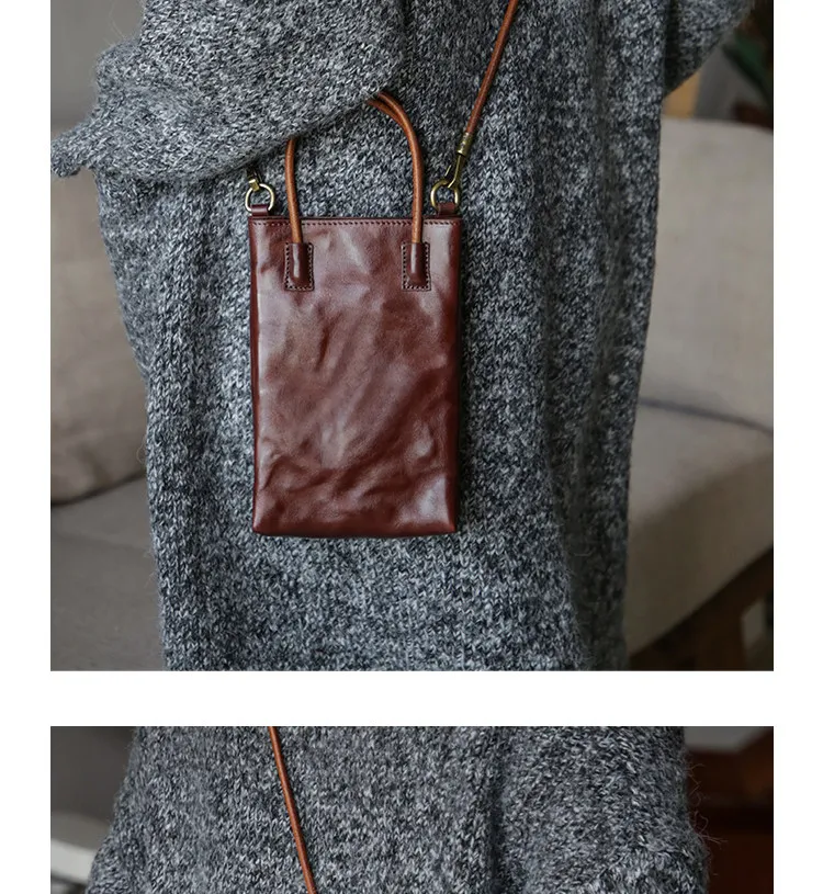 PNDME schlichte, modische Damen-Handtasche aus erstklassigem Rindsleder, handgefertigte Echtleder-Umhängetasche für das Wochenende. – Detail 8