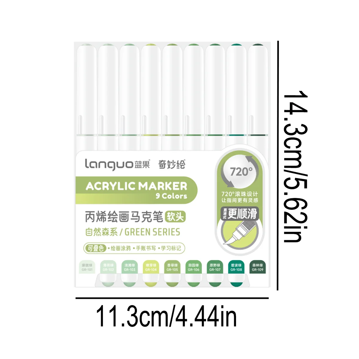 9 ألوان/مجموعة قلم تحديد فني من الأكريليك DIY أقلام رسم جرافيتي للمحمول والمذكرات وكتابة اللوحة والقرطاسية