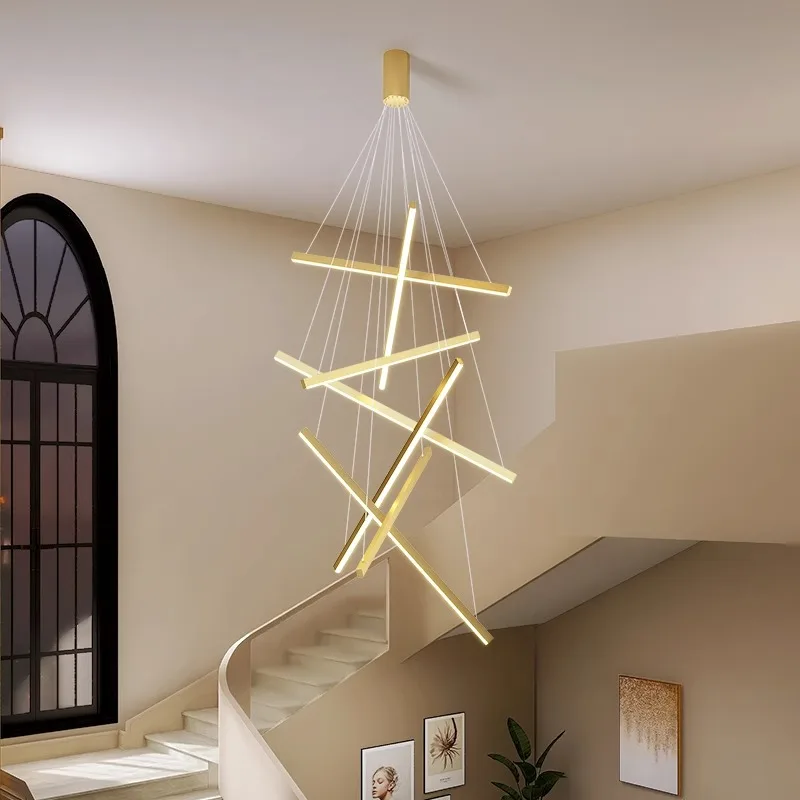 Imagem -05 - Modern Nordic Stair Chandelier Lâmpadas de Teto Simples Lustres Led Suspensos para Sala de Estar Luz Interior