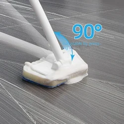 Bathroom Long Handle Cleaning Brush Multifunctional Replaceable Household Bathtub Ceramic Tile Wall Glass Sponge Cleaning Brush