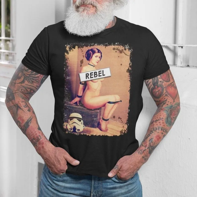 حار بيع المتمردين العالمي تي شيرت عبر الحدود العصرية 100% القطن المحملة مع مبدع Leia 'REBEL' الرسم الدولي الشارع الشهير
