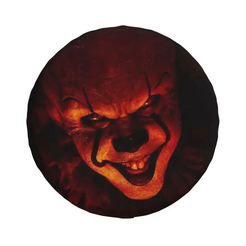 Custom Horror Movie Character Tire Cover 4WD 4x4 RV Halloween Clown Spare Wheel Protector for Jeep Grand Cherokee 14