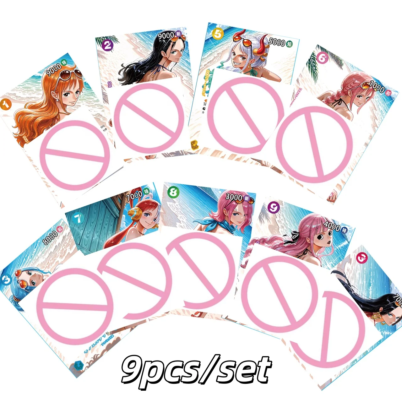 One Piece Beach Girl DIY Nami Yamato Folding Flash Card Vinsmoke Reiju Perona Boa Marigold ACG Game Collection Gentleman Card