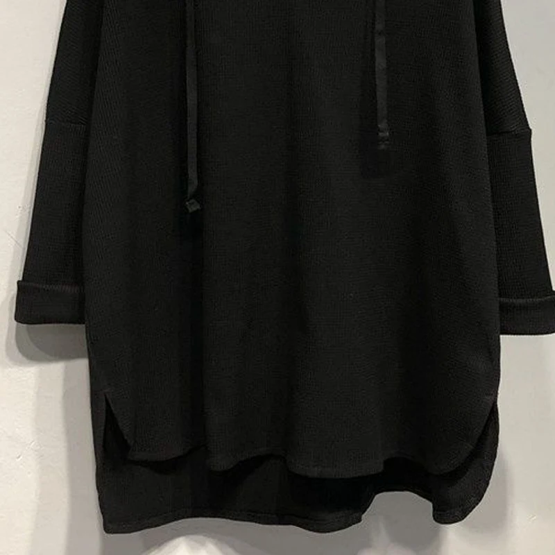 Pull à capuche PVD à manches longues pour femmes, vêtements décontractés, rue haute, proximité, wstring, document solide, mode printemps et automne,