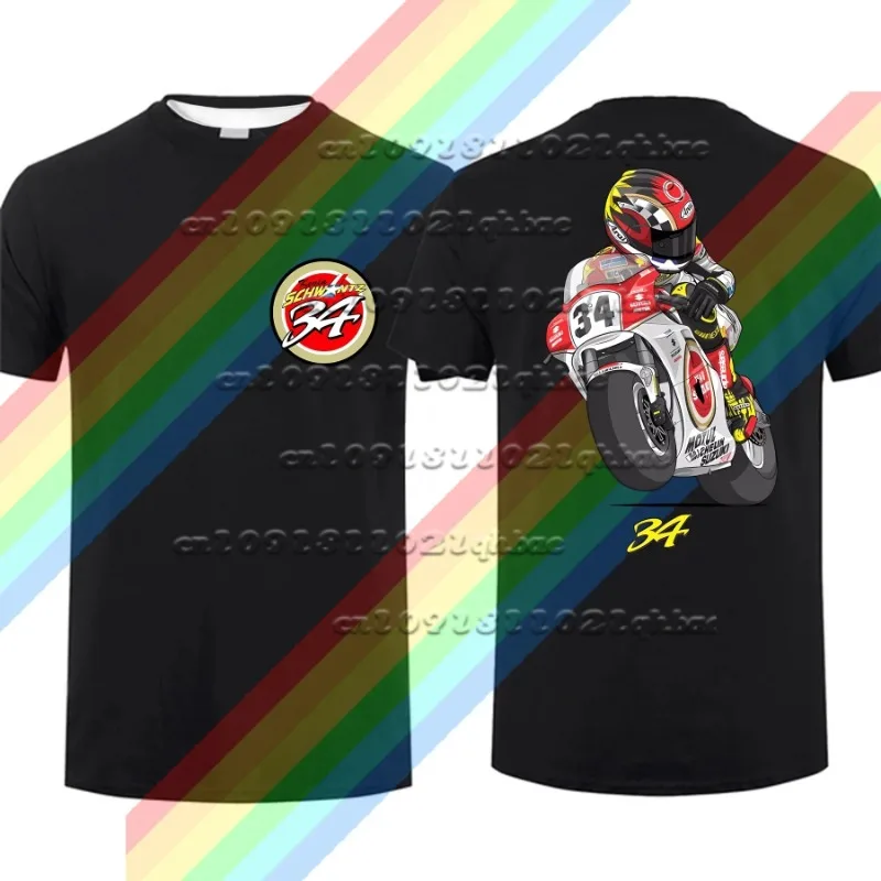 

Футболка GP 2025 Kevin Schwantz 34 1993, новая летняя мужская крутая футболка GS Adventure Sports Leisure, мужская мотоциклетная футболка с 3D принтом