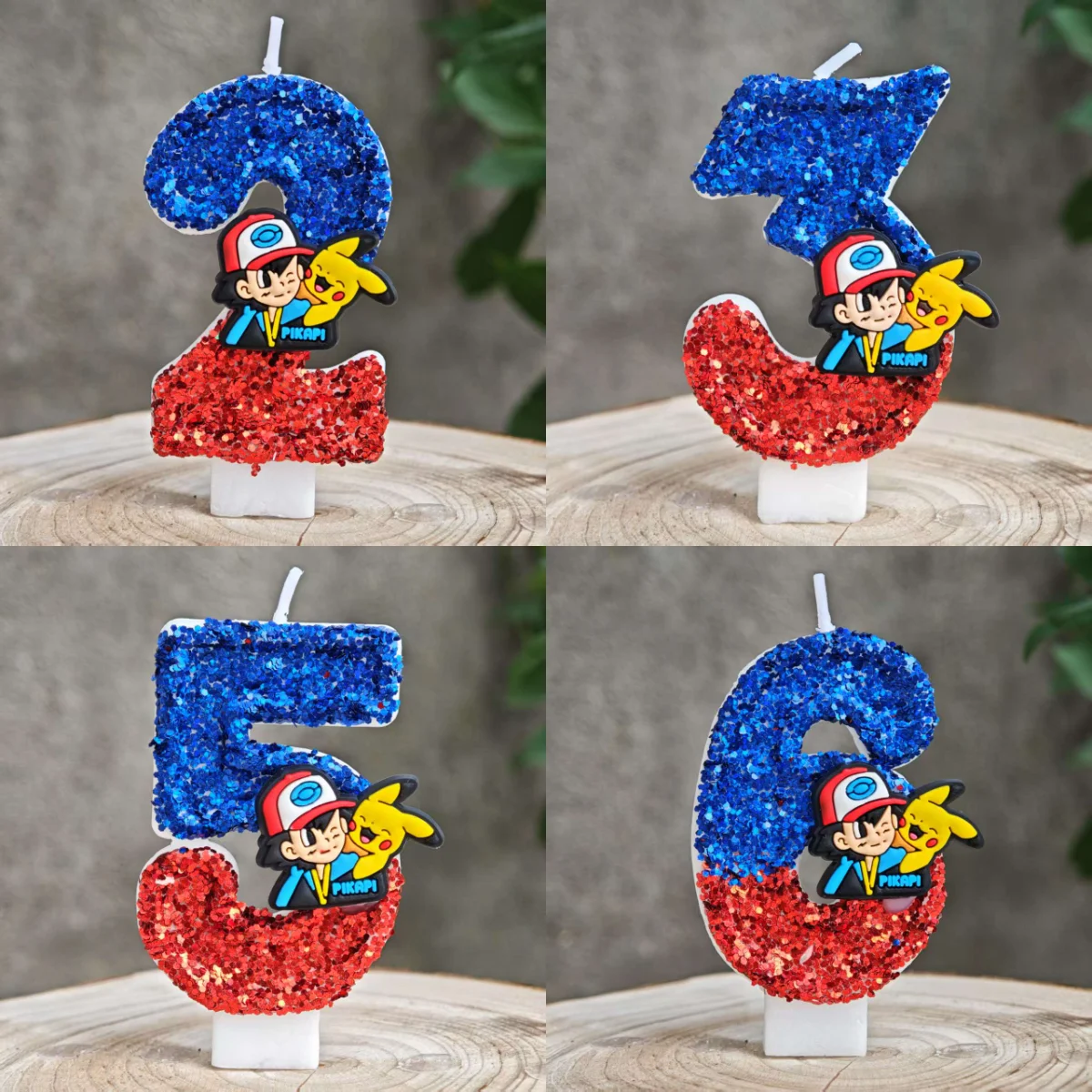 Pikachu Geburtstagskerze Anime-Themen Tortendekoration Kerze für Geburtstagsfeier Dessert-Deko DIY Backzubehör