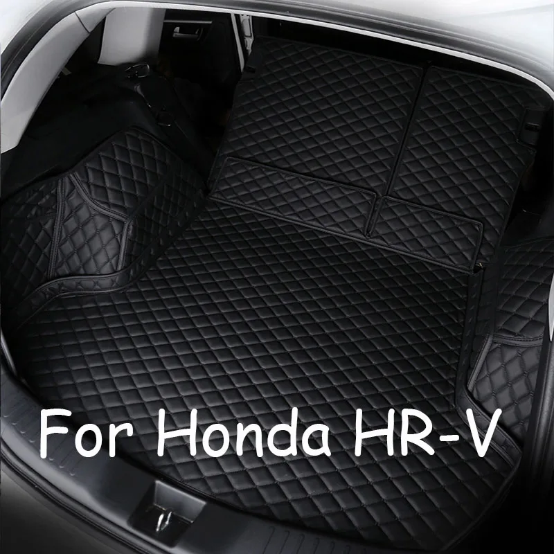 Car Trunk Mats For Honda HR-V Vezel RU 2022 2023 2024 5seat Leather Mat Car Trunk Storage Pads Maletero Car Accessorie Interior