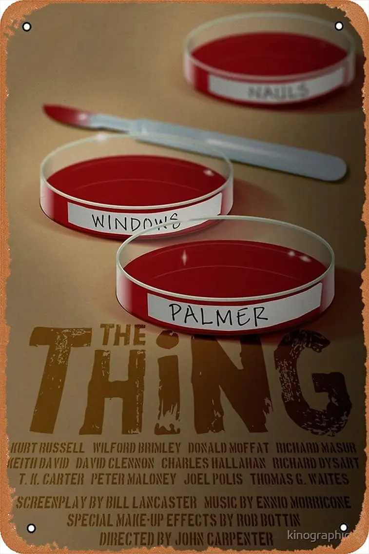 Metal Sign - The Thing 1982 Horror Movie Classic Tin Poster 12 X 8 Inches sign