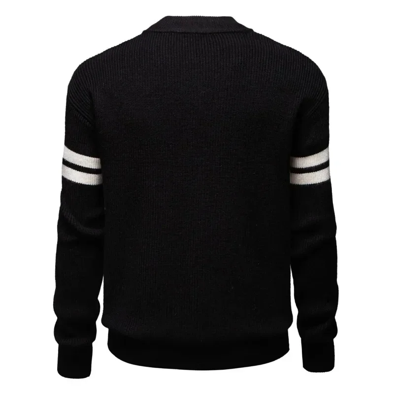 New Autumn and Winter Men's Knitted Cardigan Fashionable Warm Sweater Jacket