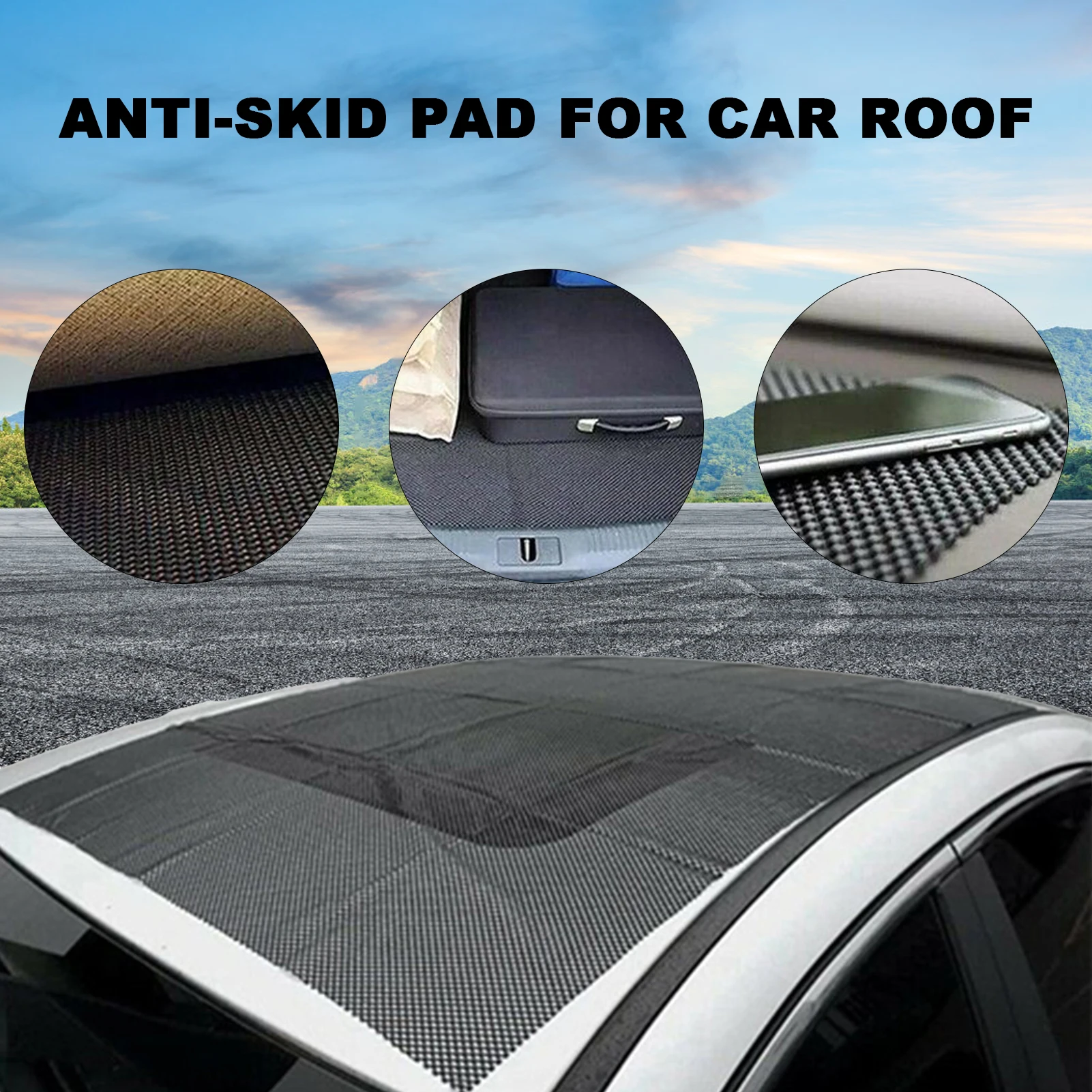 120*100cm Car Roof Anti-slip Mat Car Supplies Universal Car Roof Cargo Protective Mat Car Roof trunk Luggage Mat Car Accessories