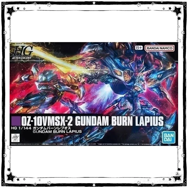 

In Stock Bandai Gundam Model Kit Anime Figure HG 1/144 OZ-10VMSX-2 Burn Lapius Anime Action Figure Collection Assembly Model Toy