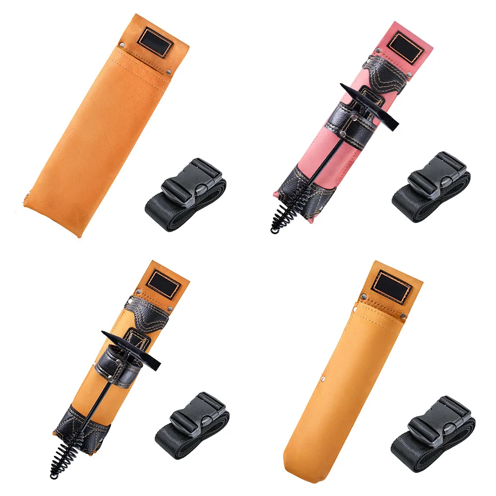 Electrode Pouch Welding Rod Bag Sturdy Belt Loop Stylish Compact Design Cowhide Leather Thickened Leather Shop Use