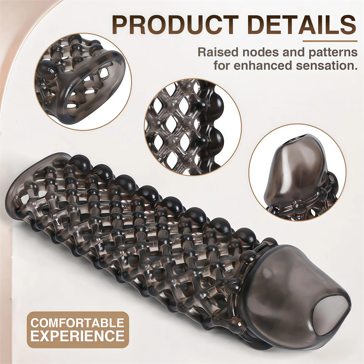 Sex Toys for Men Realistic Penis Silicone Condom Enlargement Sleeve Lock Sperm Dildo Extender Reusable Condom Training Sex Toy18 view 2