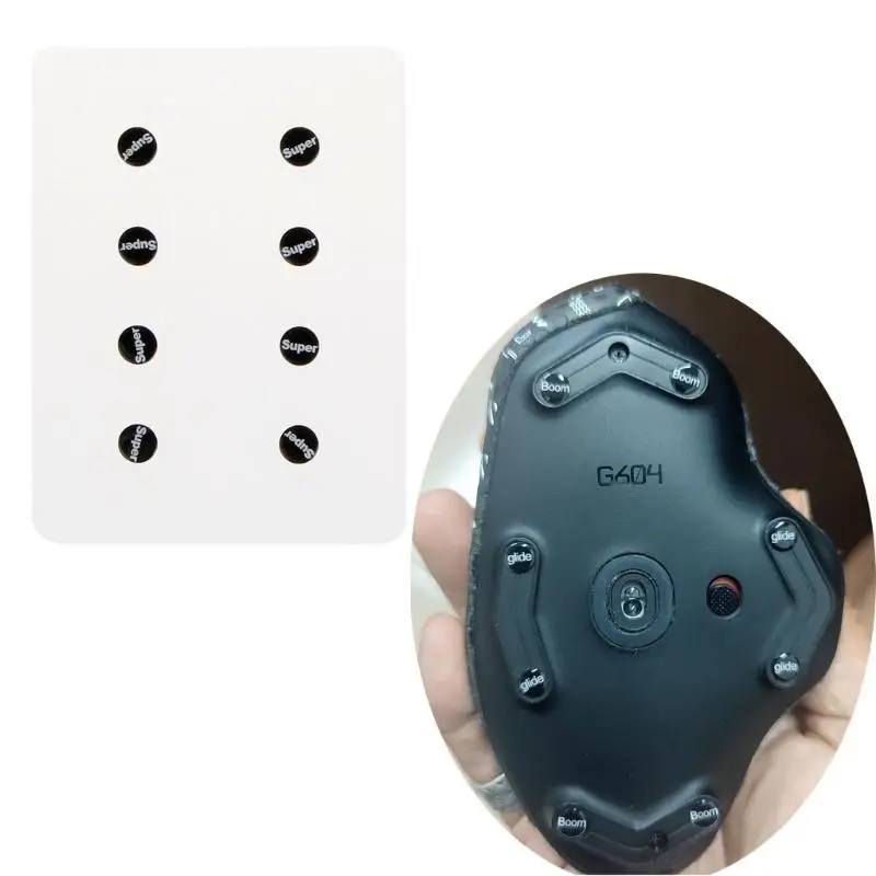 R53C 1 упаковка, круглые точечные коврики для мыши, коньки, сделай сам, универсальные подушечки для ног в горошек, стекло