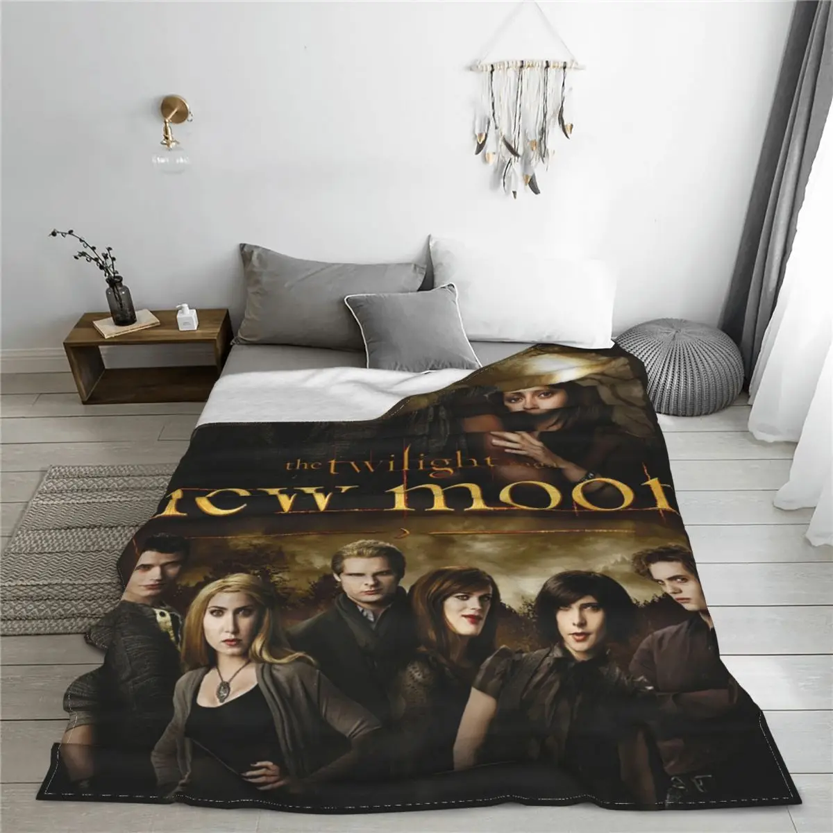 The Twilight Saga Vampire Movie Blankets Summer Air Conditioning Edward Bella Jacob Warm Throw Blanket for Home Travel Bedspread