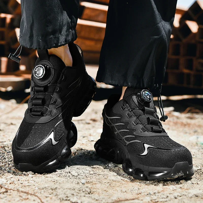 

2025: Мужская легкая, устойчивая к проколам и ударам защитная обувь, рабочая защитная обувь и рабочая мужская обувь.