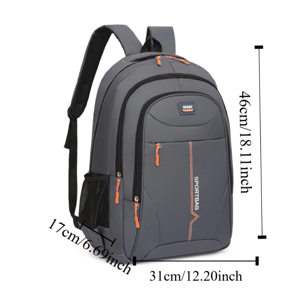 Große Kapazität Business Rucksack Reiß verschluss Polyester Outdoor Sport Tages rucksack leichte Reisetasche lässig Student Rucksack Männer