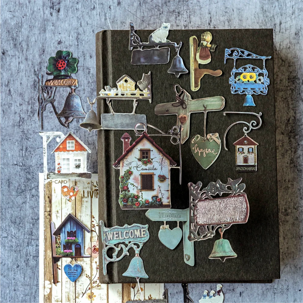 

Card Lover 15 шт. [Серия продуктовых магазинов «Ролная жизнь»] Серия продуктовых магазинов «Сельская жизнь» Коллаж Белая крафт-наклейка Материал бумаги
