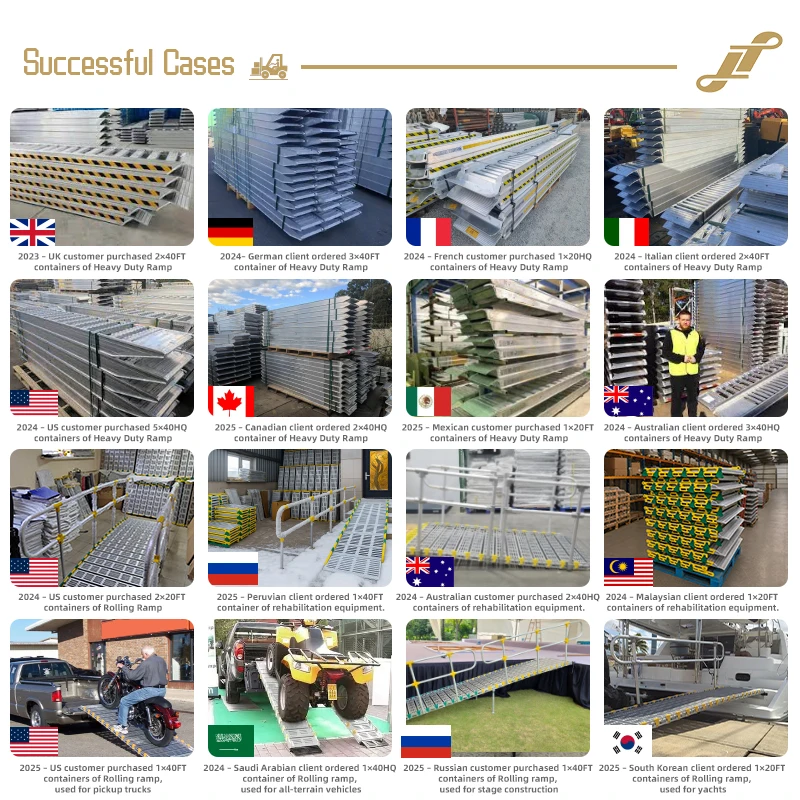Simplywalk Wheelchair Roll Ramp 800kg 1950mm Anodized Surface Outdoor Ramp Long-term Ramp Supplier Anti-slip Test view 4