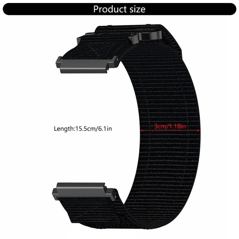 Adjustable Nylon Canvas Watch Straps, Sporty Wristband for 18mm 20mm Smartwatches