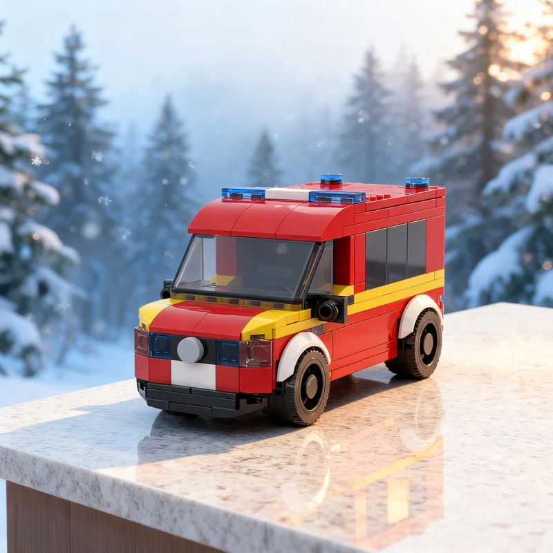 190ピース-moc-消防車-ヴィト-elw-カー-シティファイヤーモデル-おもちゃ-組み立てブロック-クリスマスプレゼント-誕生日-diy-組み立てアイデア