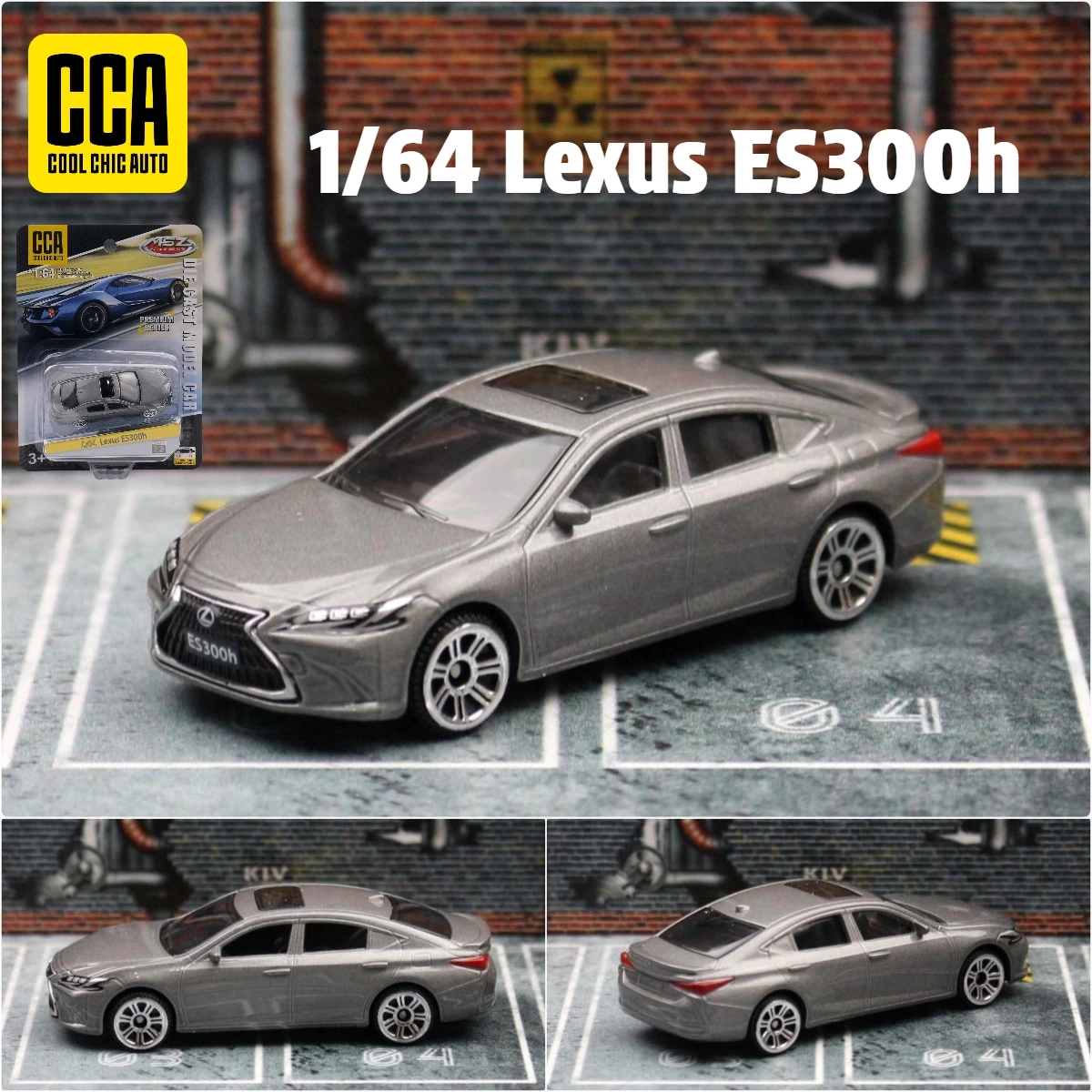 CCA 1/64 Series Lexus es300h Toy Car Model Diecast Alloy Vehicle Miniature Free Wheels Collection Gift for Children Boys Kid