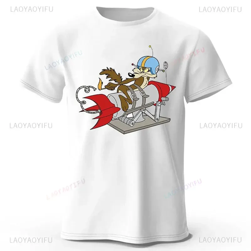 تي شيرت Wile E Coyote جرافيك للرجال والنساء Y2K Manga ملابس الشارع الشهير ملابس أنيمي موضة Harajuku الجمالية تي شيرت غير رسمي Camisetas #6