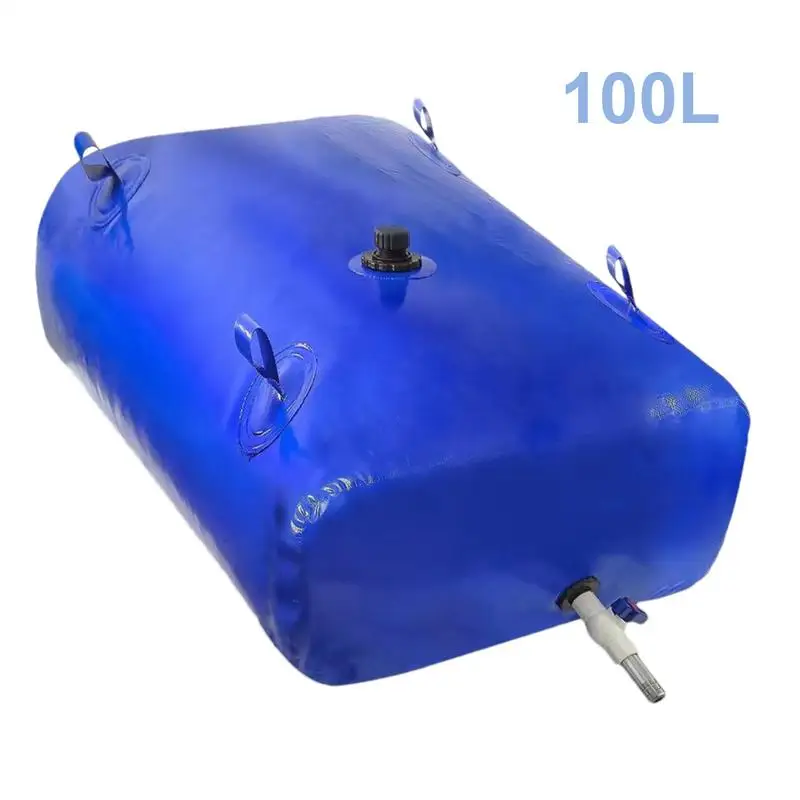 Large Capacity Water Tank Outdoor Leak-Proof Car Water Container 100L Blue Water Storage Carrier Wear-Resistant Water Container