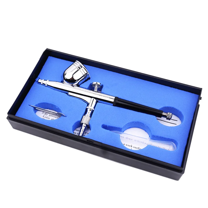 

A57M-Double Action Airbrush Kit Double Action Airbrush 0.3Mm For Painting Electric Airbrush Set For Painting Models, Auto Graphi