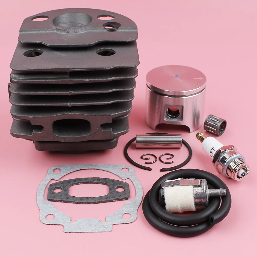 

Cylinder Piston Fuel Filter Line Spark Plug Gasket Kit For Husqvarna 55 51 Chainsaw Garden Tool Part 46mm бензопила