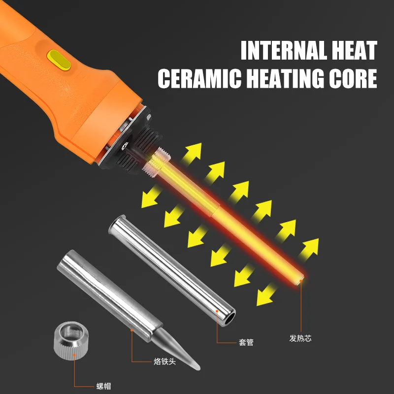 TQ95 Soldering Iron, Energy-saving 20W/200W 2nd Gear Switching, Fast Heat Transfer Antioxidant lead-free Solder Iron Tip