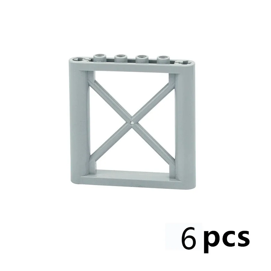 6PCS Building Block 6x6 Dots Support Frame Wall Column Wallboard Brick Educational Toys Particles Compatible with 64448