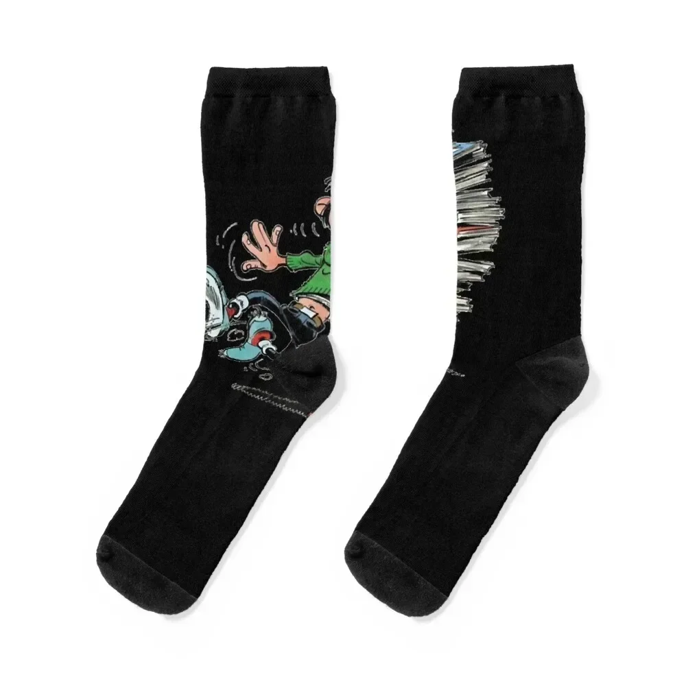 My Favorite People Spirou Paper Vintage Retro Socks Antiskid soccer with print Luxury Woman Socks Men's