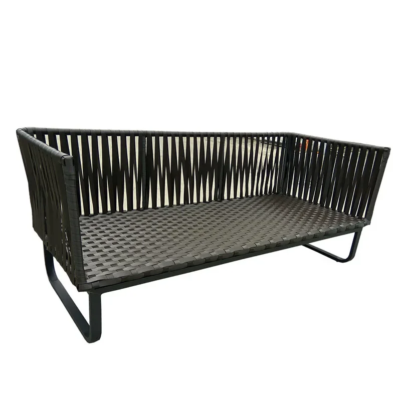 

Furniture cheap price Rattan Beach Hotel Chaise Garden Set Home Outdoor Furniture three seat patio couch Sofa