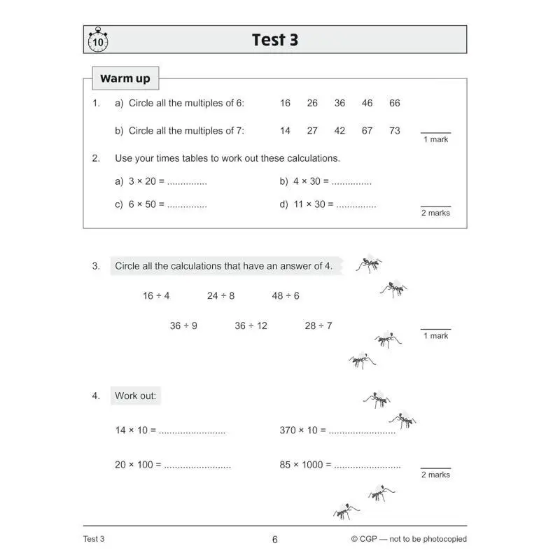 New KS2 Maths 10Minute Tests Multiplication  Division  Year 5 CGP Books Coordination Group Publications 9781789086478 Book view 3