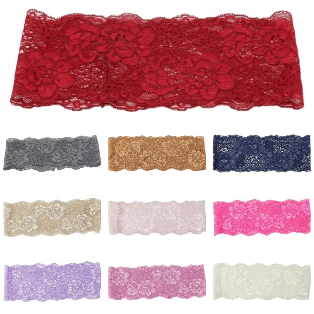 Modisches elastisches Haarband aus Mesh-Spitze, ausgehöhlt, elegantes Stirnband, leicht, atmungsaktiv, Kopfbedeckung, Kopfbedeckung für Damen und Mädchen – Detail 20