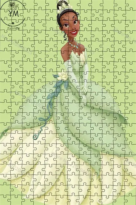 Disney Princess Tiana Jigsaw Puzzle Toys 1000 Pieces Cartoon Wooden Puzzles For Kids Learning Education Adult Collection Hobby