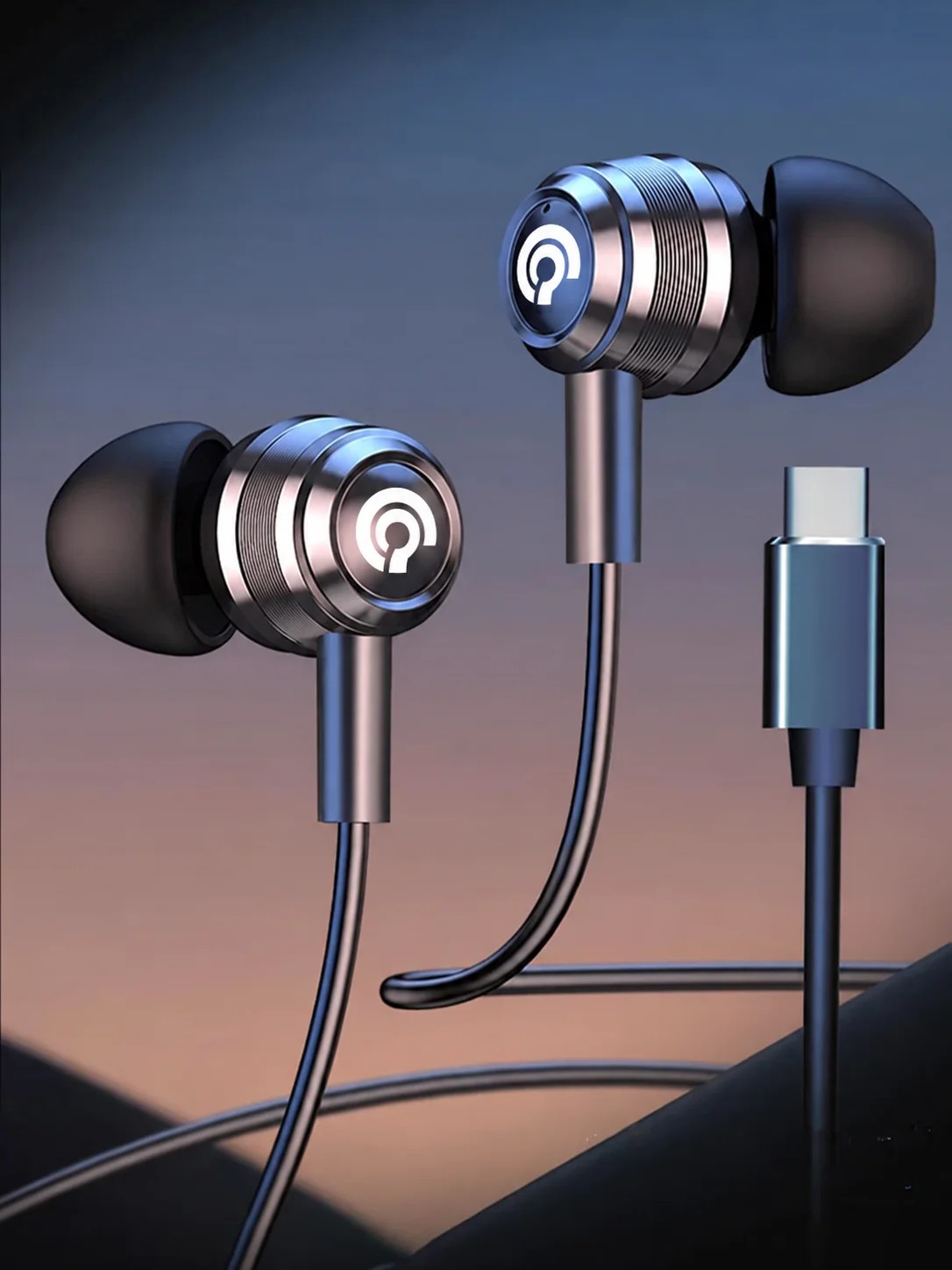 Słuchawki EARDECO HIFI 3.5mm i Type-C Przewodowe Słuchawki Douszne z Basem i Dźwiękiem Przestrzennym, Przewodowy Zestaw Słuchawkowy z Mikrofonem i Redukcją Szumów — zdjęcie produktu 7