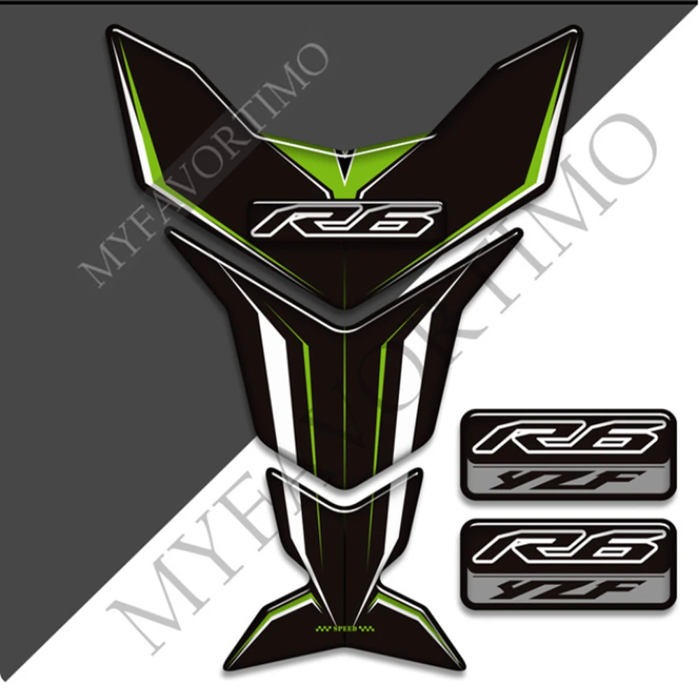 

Tank Pad Fuel Protector Emblem Badge Logo Stickers Decal Knee For YAMAHA YZF-R6 YZF R6 YZFR6