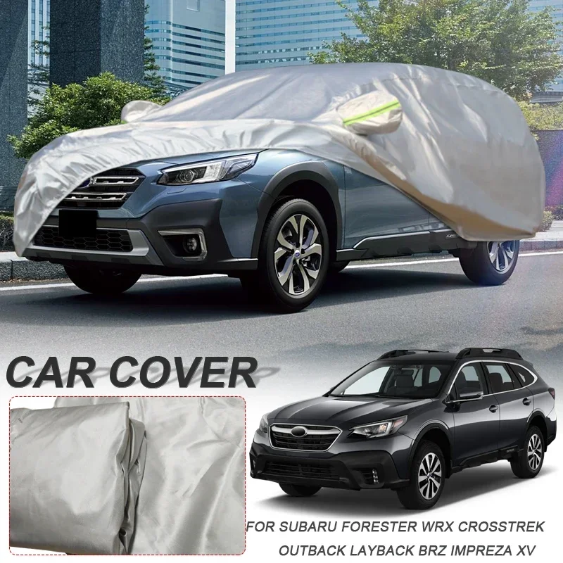 210T Polyester For SUBARU ASCENT BRZ CROSSTREK FORESTER IMPREZA LAYBACK LEGACY OUTBACK SOLTERRA WRX Car Cover Waterproof Anti-UV