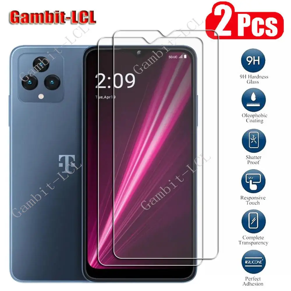 2PCS HD Original Protection Tempered Glass For T-Mobile Revvl 6 Pro 5G Revvl6 6Pro  Screen Protective Protector Cover Film