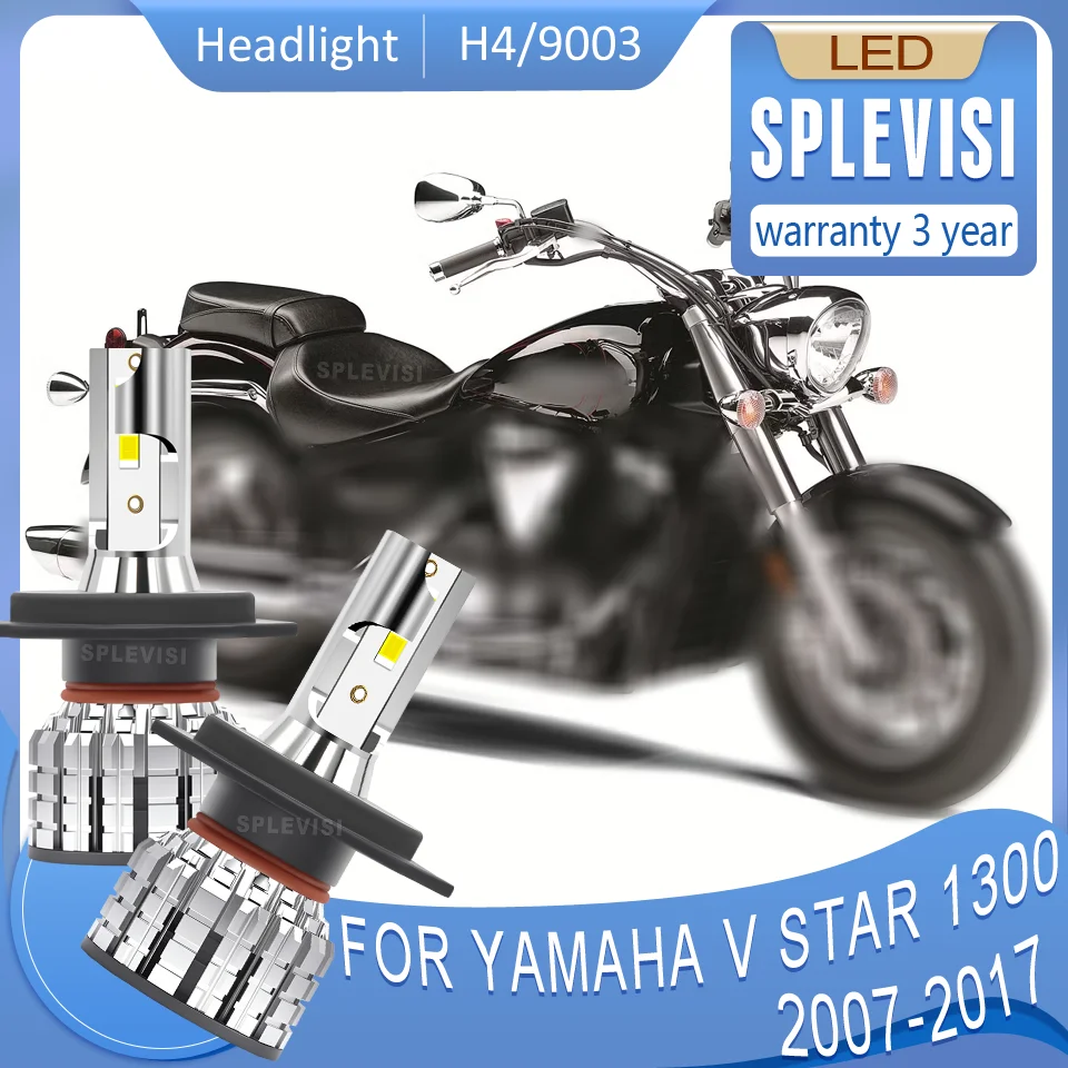 

3-Year Hassle-Free Warranty 6000K White motorcycle Headlight For Yamaha V Star 1300 2007 2008 2009 2010 2011 2012 2013 2014-2017